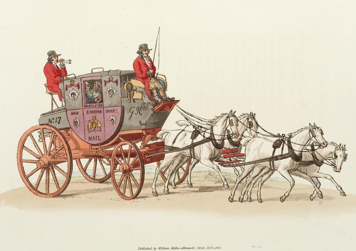"Aquatint, coloured, from 'The Costume of Great Bri (print; aquatint)" licensed under CC BY-NC-SA 4.0